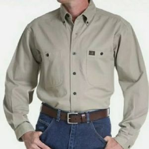 NWT RIGGS Longsleeve Khaki Work Shirt 3XT